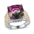 Karis Watermelon Quartz (Triplet) Solitaire Ring in 18K YG Plated and Platinum Bond 7.20 ctw - Sticky add to cart bar