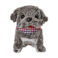 Gray Cute Electric Plush Dog Toy with Walk and Sound (5.9"x5.9"x4.72") (2xAA Battery Not Included) - Sticky add to cart bar