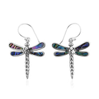 Abalone Shell Butterfly Earrings in Sterling Silver