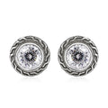 Bali Legacy 120 Facet Moissanite Stud Earrings in Sterling Silver 3.60 ctw - Sticky add to cart bar