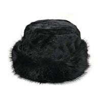 Black Faux Fur Hat - (22.84")