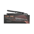 Steam + Shine 1" Ceramic Steam Flat Iron in Gun Metal and Black - Sticky add to cart bar