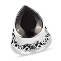 Artisan Crafted Elite Shungite Solitaire Ring in Sterling Silver 7.00 ctw - Sticky add to cart bar