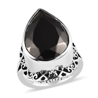 Artisan Crafted Elite Shungite Solitaire Ring in Sterling Silver 7.00 ctw