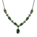 Chrome Diopside Necklace 18 Inches in Platinum Over Sterling Silver 1.90 ctw - Sticky add to cart bar