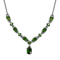 Chrome Diopside Necklace 18 Inches in Platinum Over Sterling Silver 1.90 ctw