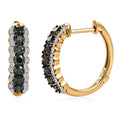 Green and White Diamond Hoop Earrings in Vermeil Yellow Gold Over Sterling Silver 1.00 ctw - Sticky add to cart bar