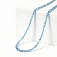 Certified & Appraised Rhapsody 950 Platinum AAAA Santa Maria Aquamarine Graduated Single Strand Beaded Necklace 18 Inches 60.00 ctw