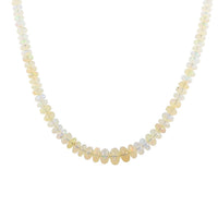Certified & Appraised Iliana 18K Yellow Gold AAAA Ethiopian Welo Opal Graduated Single Strand Beaded Necklace 18 Inches 90.00 ctw