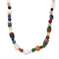 Multi Gemstone 250.00 ctw Necklace in Sterling Silver 20 Inches - Sticky add to cart bar