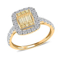 14K Yellow Gold Natural Yellow and White Diamond I2-I3 Ring (Size 6.0) 1.00 ctw - Sticky add to cart bar