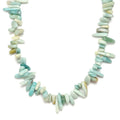 Mangoro Aquamarine Chips Necklace 20 Inches in Sterling Silver 450.00 ctw - Sticky add to cart bar