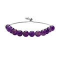 African Amethyst Bolo Bracelet in Sterling Silver (9.50 In) 50.00 ctw - Sticky add to cart bar