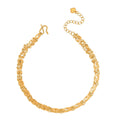 24K Yellow Gold 5mm Four-leaf Clover Chain Bracelet (6.50-8.0In) 5.10 Grams - Sticky add to cart bar
