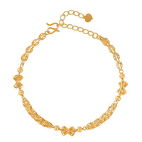 24K Yellow Gold Electroform 5mm Phoenix Tail Chain Bracelet (6.50-8.0In) 5.35 Grams