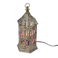 Gold Color Multi Color Acrylic Table Lamp (E26 Holder) (7.09"x7.09"x17.72")