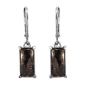 Matrix Silver Shungite 3.75 ctw Lever Back Earrings in Stainless Steel - Sticky add to cart bar