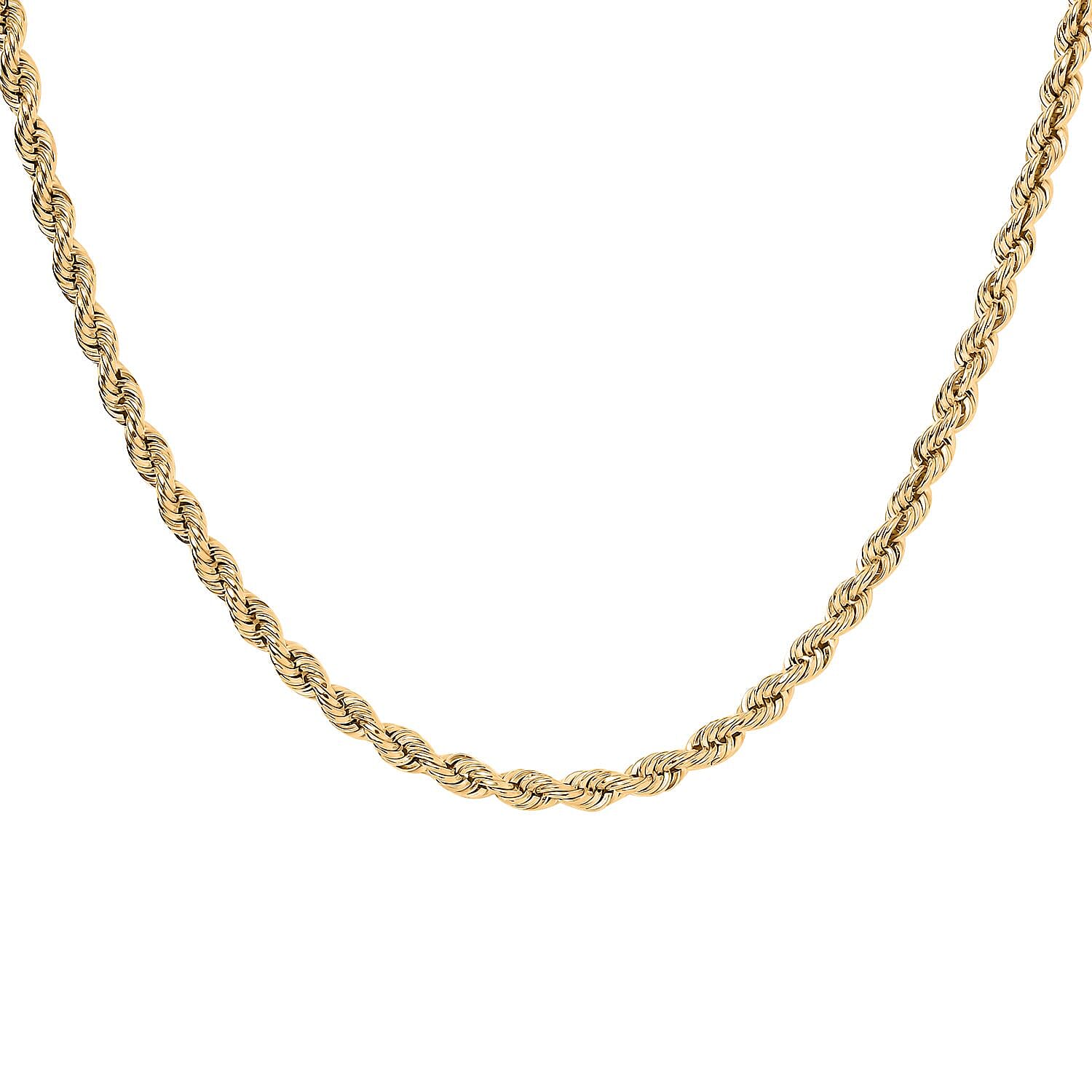 3.3mm Rope Chain Necklace in 22K Yellow Gold 9.0 Grams 20 Inches