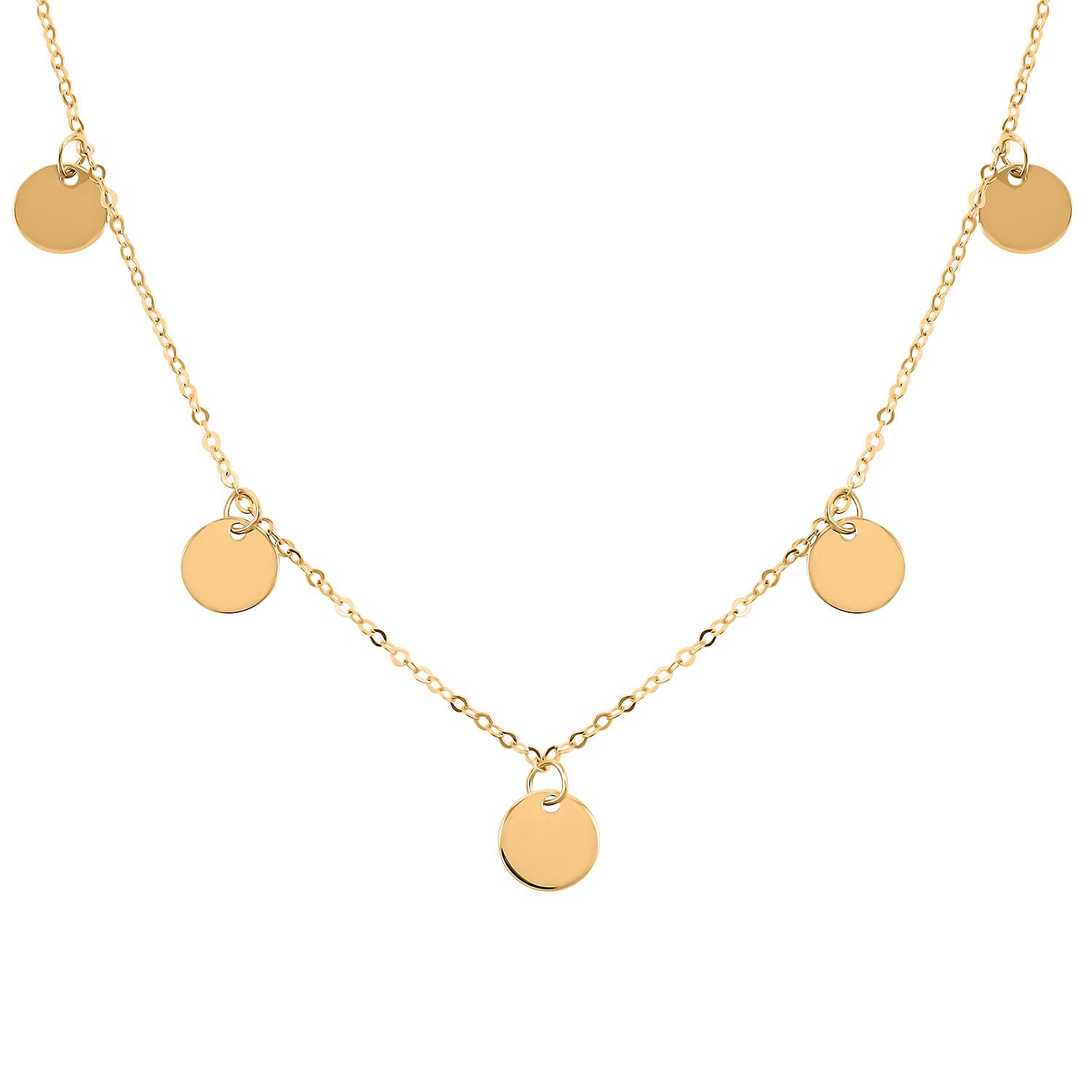 Dischi Italian 14K Yellow Gold Necklace 18 Inches 1.25 g