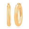 Vicenza Oval Italian 14K Yellow Gold Hoop Earrings 1.50 Grams - Sticky add to cart bar