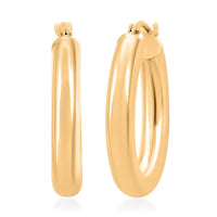 Vicenza Oval Italian 14K Yellow Gold Hoop Earrings 1.50 Grams
