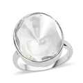 Polki Moissanite Solitaire Ring in Platinum Over Sterling Silver 2.00 ctw - Sticky add to cart bar