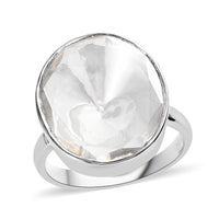 Polki Moissanite Solitaire Ring in Platinum Over Sterling Silver 2.00 ctw