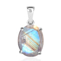 Luxoro 10K White Gold Premium Rainbow Moonstone Solitaire Pendant 2.60 ctw - Sticky add to cart bar