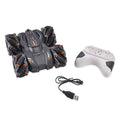 8 Channels Remote Control Double-sided Stunt Drift Car with Lights and Music - Orange (2xAA Battery Not Included) - Sticky add to cart bar