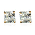 Luxoro 10K Yellow Gold Moissanite Solitaire Stud Earring 2.40 ctw - Sticky add to cart bar