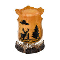 Polyresin Tree and Deer Printed Pattern Lamp - Sticky add to cart bar