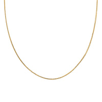 14K Yellow Gold 2.40mm Diamond-cut Triple Spiga Wheat Chain Necklace 24 Inches 11.70 Grams