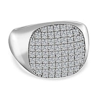 Moissanite 0.94 ctw Ring in Platinum Over Sterling Silver (Size 8)