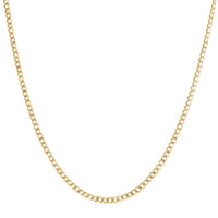 14K Yellow Gold 2mm Cuban Chain Necklace 22 Inches 1.9 Grams