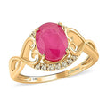 Certified & Appraised Luxoro 14K Yellow Gold AAA Mozambique Ruby and G-H I2 Diamond Ring 2.40 ctw (Del. In 7-10 Days) - Sticky add to cart bar