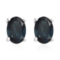 London Blue Topaz Solitaire Stud Earrings in Platinum Over Sterling Silver 1.85 ctw - Sticky add to cart bar