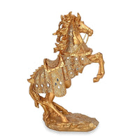 Polyresin Horse Statue Decoration - Gold (11.81"x4.72"x17.72")