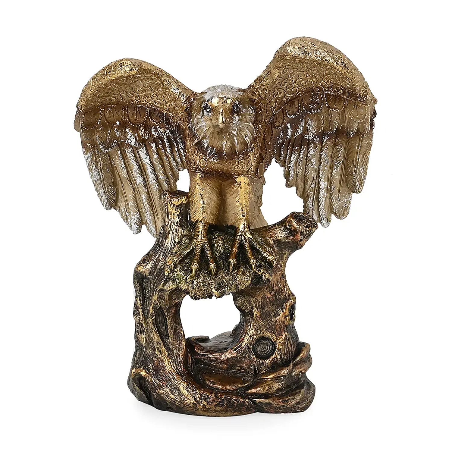 Polyresin Eagle Statue Decoration (8.66"x4.72"x9.84")