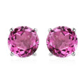 Radiant Orchid Quartz (Triplet) Solitaire Stud Earring in Platinum Over Sterling Silver 4.50 ctw - Sticky add to cart bar