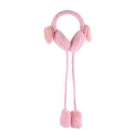 Pink Plush Ears Moving Jumping Earmuff (6.30"x22.83")
