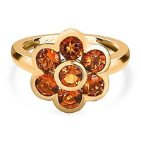 Madeira Brazilian Citrine 1.60 ctw Ring in 14K YG Over Sterling Silver (Size 8)