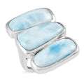 Premium Larimar Fancy Ring in Sterling Silver (Size 6.0) 25.90 ctw - Sticky add to cart bar
