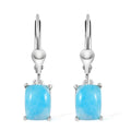 Larimar Lever Back Earrings in Platinum Over Sterling Silver 3.50 ctw - Sticky add to cart bar