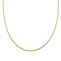 Italian 14K YG Over Sterling Silver Rope Chain Necklace (18 Inches) (8.8 g)