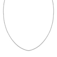 Italian Rhodium Over Sterling Silver Brillantina Necklace (18 Inches) (2 g)
