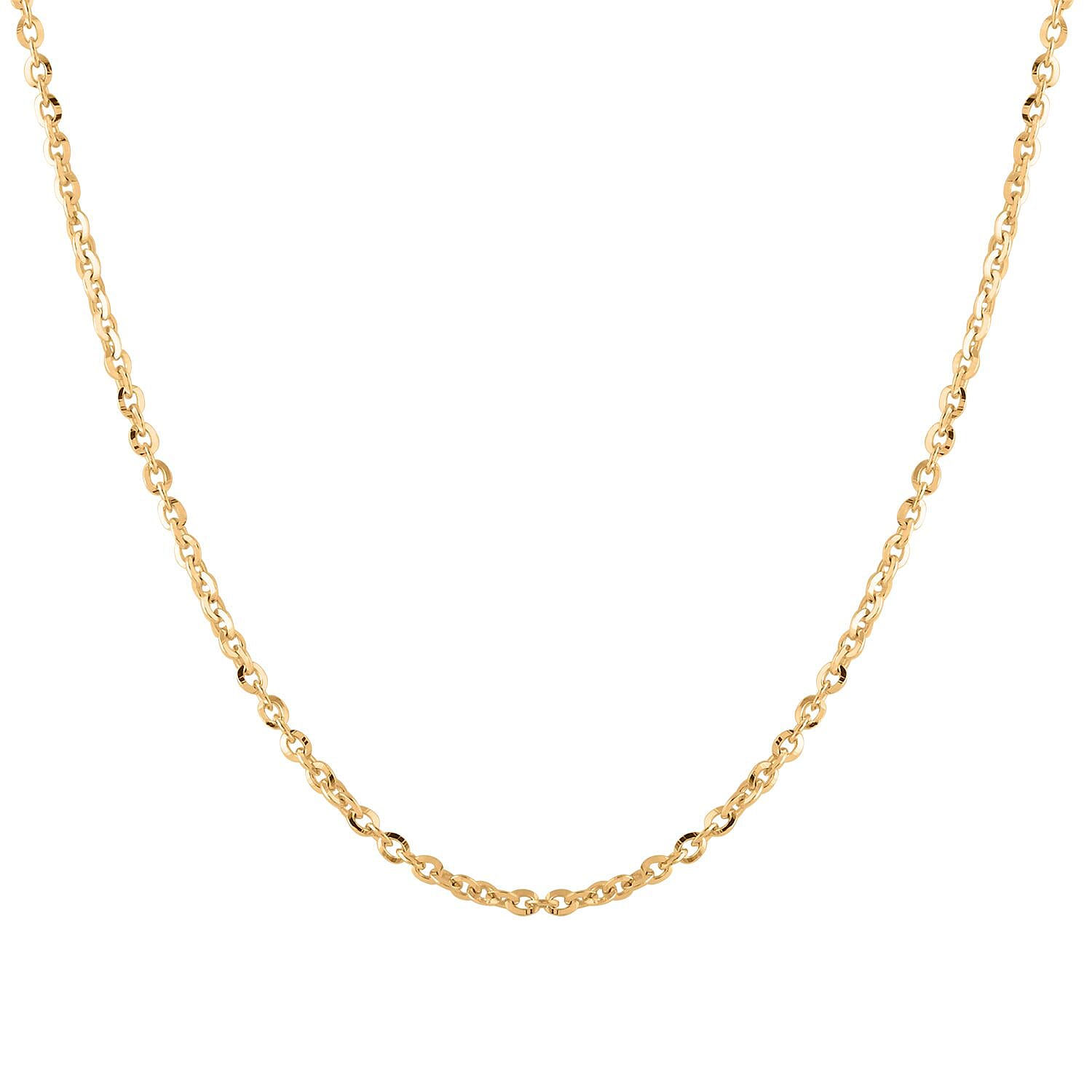 Italian 14K YG Over Sterling Silver Brillantina Necklace 18 Inches 4.10 Grams