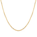 Italian 14K YG Over Sterling Silver Brillantina Necklace 18 Inches 4.10 Grams - Sticky add to cart bar