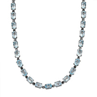 Sky Blue Topaz Necklace (18 Inches) in Stainless Steel 12.75 ctw