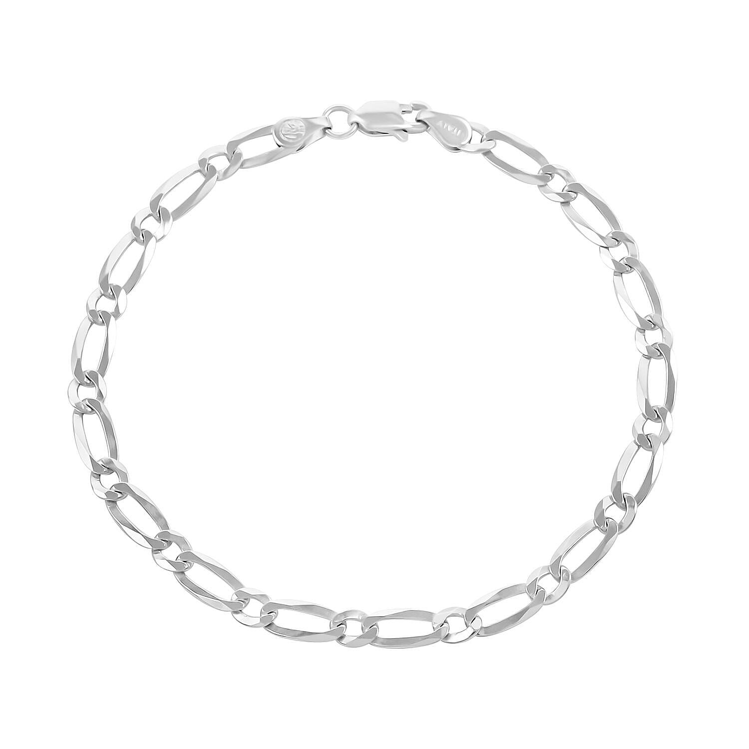 Italian Sterling Silver Link Bracelet (8.00 In) 4.40 Grams