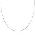 Italian Rhodium Over Sterling Silver Rolo Necklace 18 Inches 0.80 Grams - Sticky add to cart bar